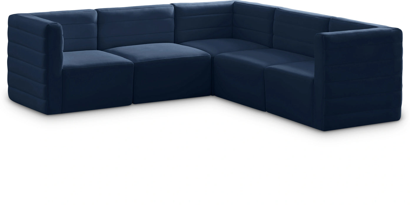 Quincy Navy Velvet Modular Sectional