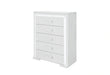 Naomi Silver Marble Chest with LED