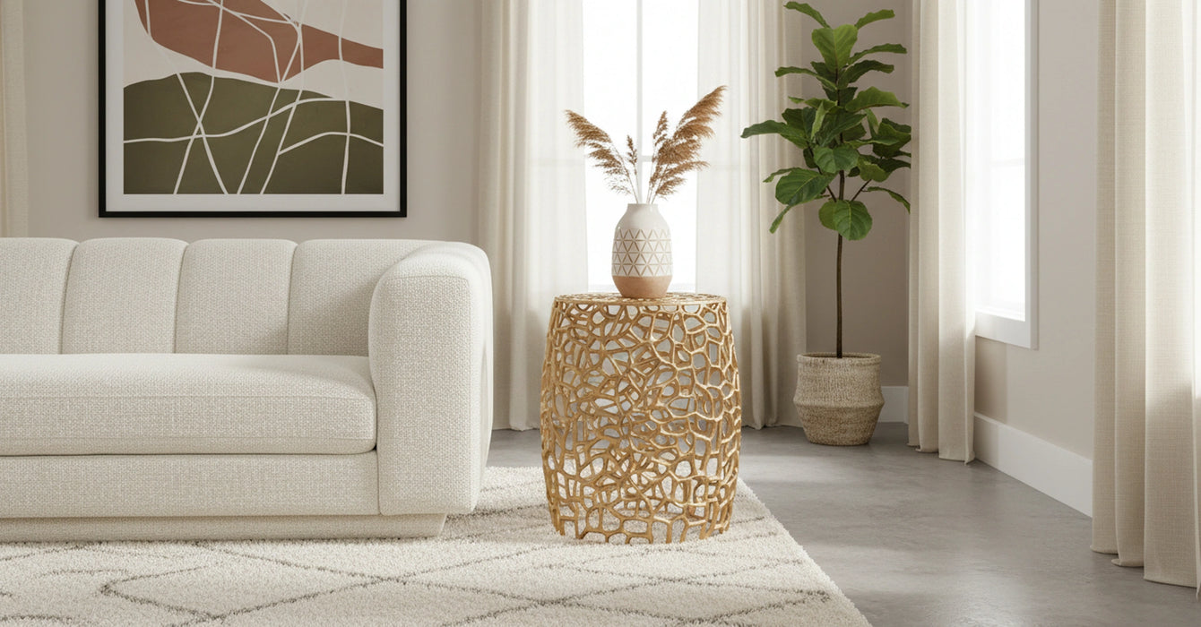 Priya Gold End Table