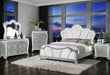 Aria Silver Nightstand with LED
