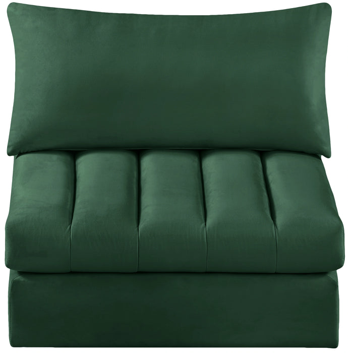 Jacob Green Velvet Armless
