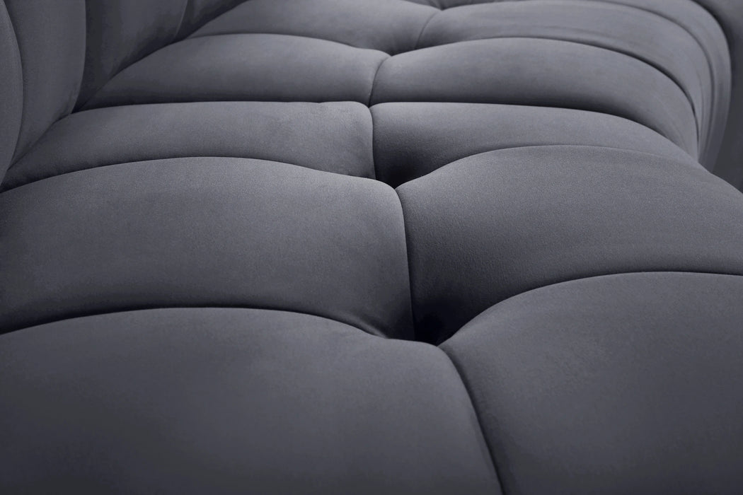 Limitless Grey Velvet 13pc. Modular Sectional