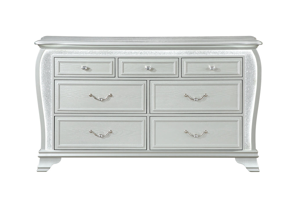 Aria Silver Dresser with LED
