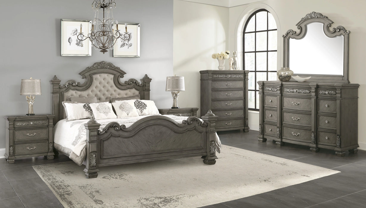 Silvy Transitional Style Dresser in Gray finish Wood