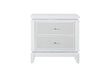 Alina White Nightstand with Cooler, LED, Speaker and USB