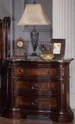 Galaxy Home Bombay 3 Drawer Nightstand in Warm Cherry GHF-808857693259