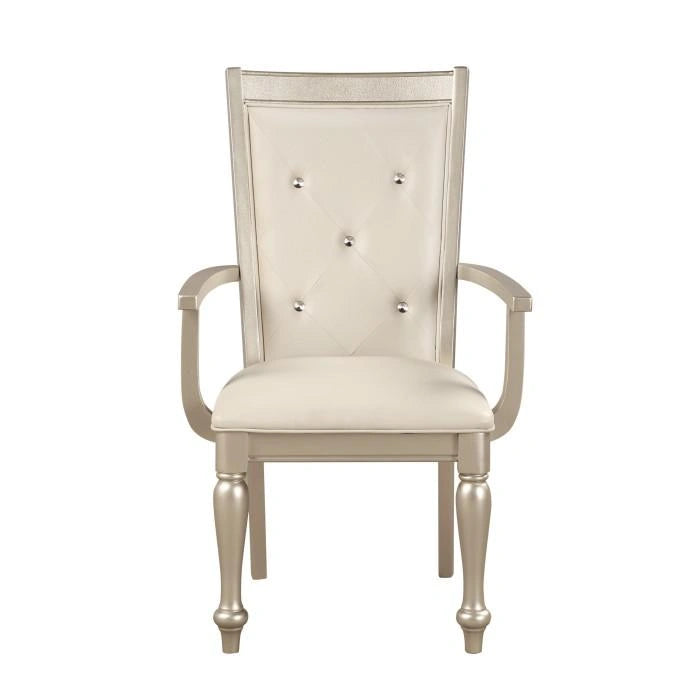 Celandine Arm Chair in Silver (Set of 2)