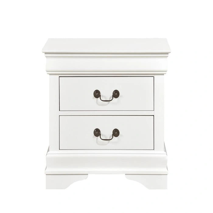 Mayville 2 Drawer Nightstand in White 2147W-4