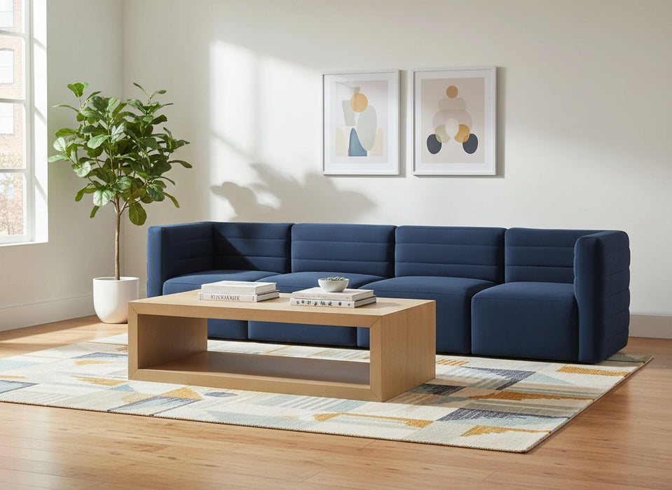 Quincy Navy Velvet Modular Sofa