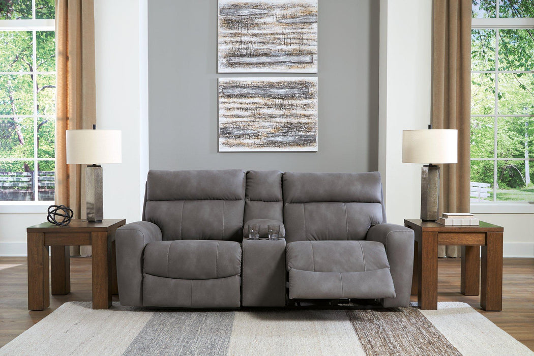 Next-Gen DuraPella Power Reclining Sectional Loveseat with Console