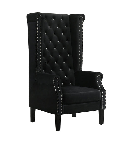 Bollywood Transitional Style Black Accent Chair image