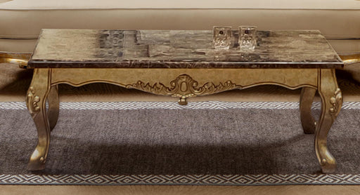 Majestic Transitional Style Coffee Table in Gold finish Wood image