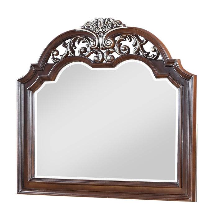 Rosanna Traditional Style Mirror in Cherry finish Wood image