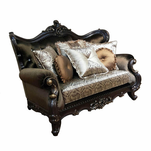 Aroma Traditional Style Loveseat in Cherry finish Wood image
