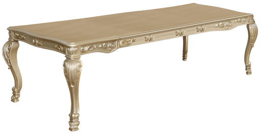 Miranda Transitional Style Dining Table in Gold finish Wood image