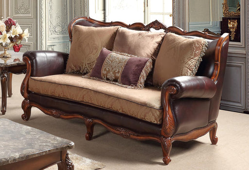 Anne Traditional Style Loveseat in Cherry finish Wood image