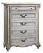 Melrose Traditional Style Chest in Silver finish Wood image