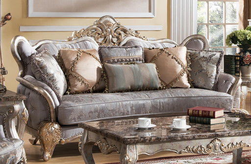 Oprah Traditional Style Sofa in Metallic finish Wood image