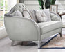 Natalia Transitional Style Loveseat in Silver finish Wood image