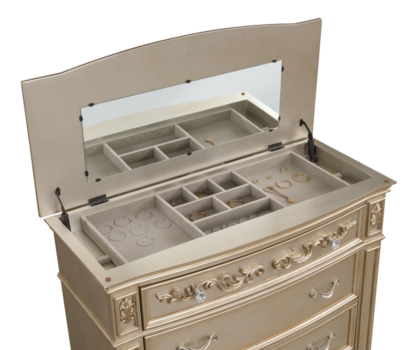 Valentina Traditional Style Chest in Gold finish Wood