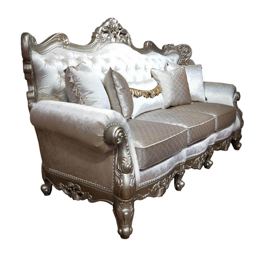 Emily Transitional Style Sofa in Champagne finish Wood image