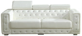 Charlise Modern Style White Sofa in Faux Leather image