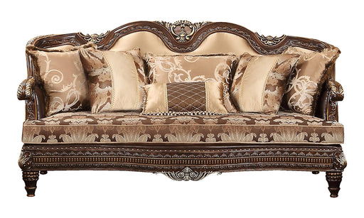 Alexa Traditional Style Sofa in Cherry finish Wood image