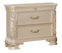 Victoria Traditional Style Nightstand in Off-White finish Wood image
