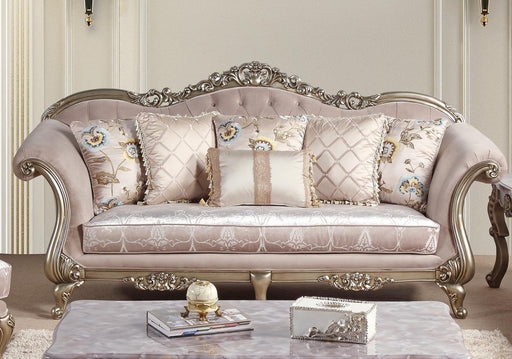 Ariana Traditional Style Sofa in Champagne finish Wood image