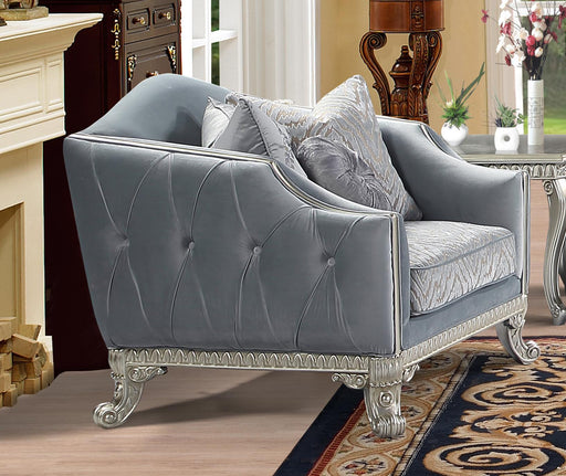 Venus Transitional Style Chair in Silver finish Wood image