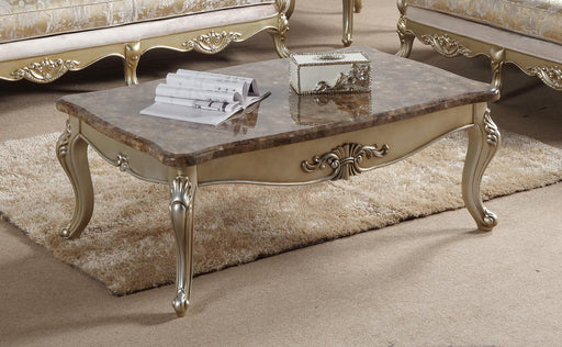 Diana Traditional Style Coffee Table in Champagne finish Wood image