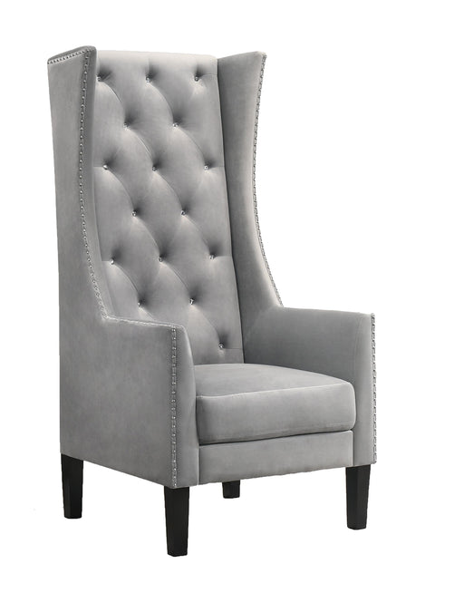 Hollywood Transitional Style Silver Accent Chair image
