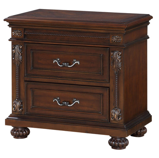 Destiny Traditional Style Nightstand in Cherry finish Wood image