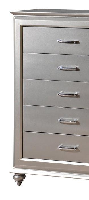Alia Modern Style Chest in Silver finish Wood