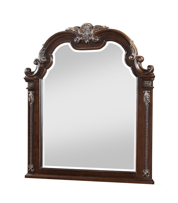 Destiny Traditional Style Mirror in Cherry finish Wood image