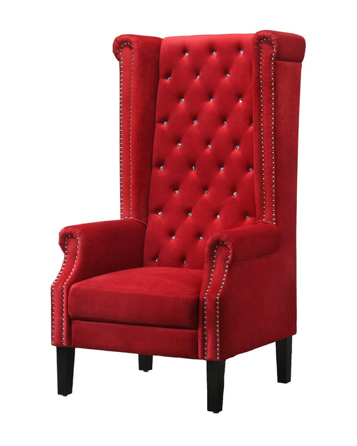Bollywood Transitional Style Red Accent Chair image