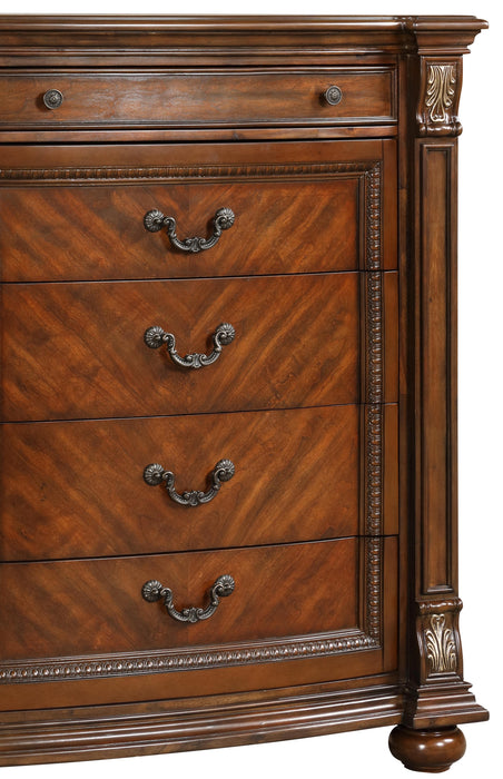 Viviana Traditional Style Chest in Caramel finish Wood