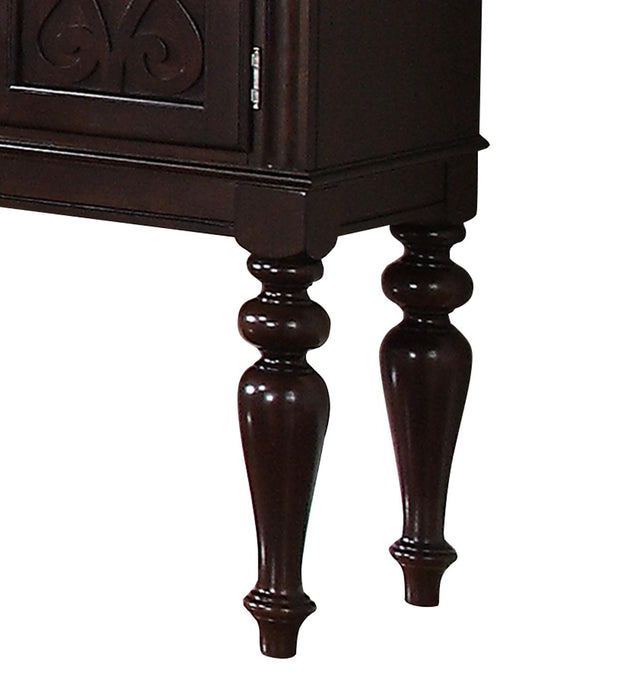 Zora Transitional Style Dining Server in Cherry finish Wood