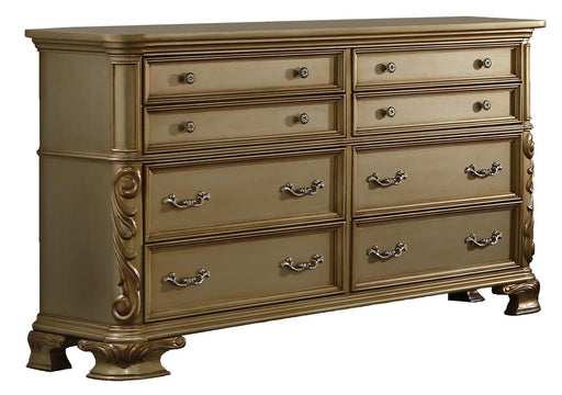 Miranda Transitional Style Dresser in Gold finish Wood image