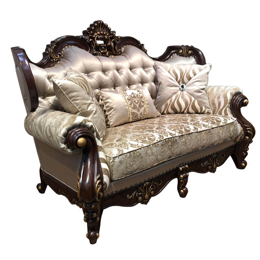 Jade Traditional Style Loveseat in Cherry finish Wood image