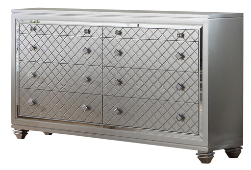 Shiney Contemporary Style Dresser in Silver finish Wood image
