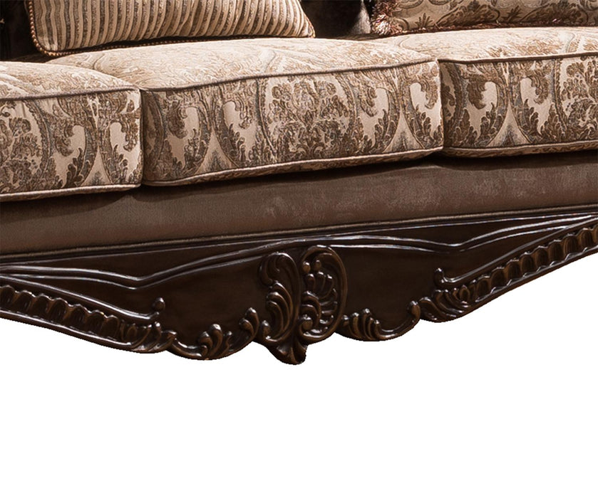 Giana Traditional Style Sofa in Cherry finish Wood