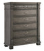 Silvy Transitional Style Chest in Gray finish Wood image