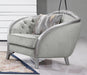 Natalia Transitional Style Chair in Silver finish Wood image