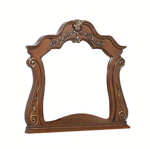 Cleopatra Traditional Style Mirror in Cherry finish Wood image