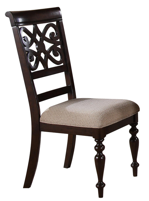 Zora Transitional Style Dining Chair in Cherry finish Wood