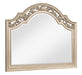 Valentina Traditional Style Mirror in Gold finish Wood image