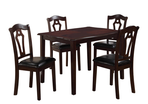 Bell Transitional Style Dining Set in Cherry finish Wood image