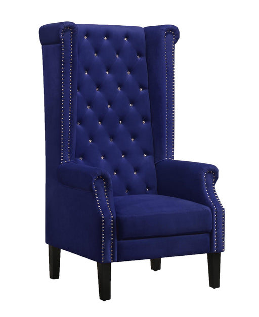 Bollywood Transitional Style Blue Accent Chair image