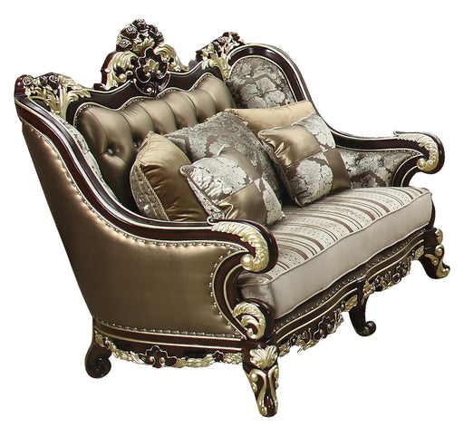 Monica Traditional Style Loveseat in Cherry finish Wood image